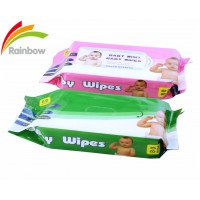 80ct OEM acohol free natural nonwoven fabric soft baby wet wipes for cleaning