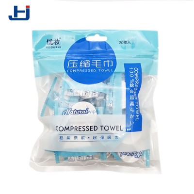 Candy packing nonwoven fabric compressed towels round mini coin disposable tissue